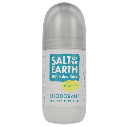 Salt of the Earth Vegan Refillable Roll-On Deodorant Unscented  75 ml