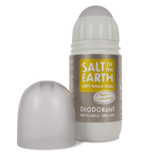 Salt of the Earth Vegan Refillable Roll-On Deodorant Amber & Sandalwood  75 ml
