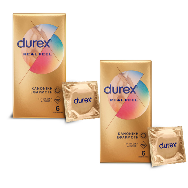 2 x Durex Real Feel Condoms  2 x 6 copë