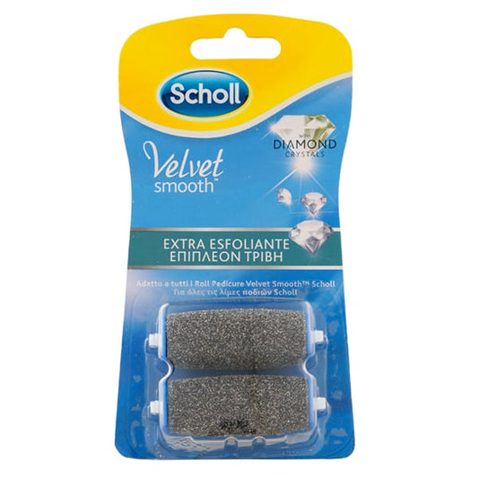 Scholl Velvet Smooth Diamond Crystals Refill Roller Heads  2 copë