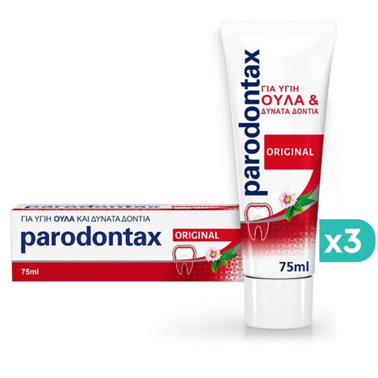 3x Parodontax Original Toothpaste Mint & Ginger for Bleeding Gums  3x75ml