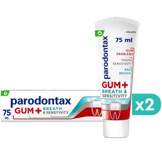 2x Parodontax Gum+ Breath & Sensitivity Toothpaste  2x75ml