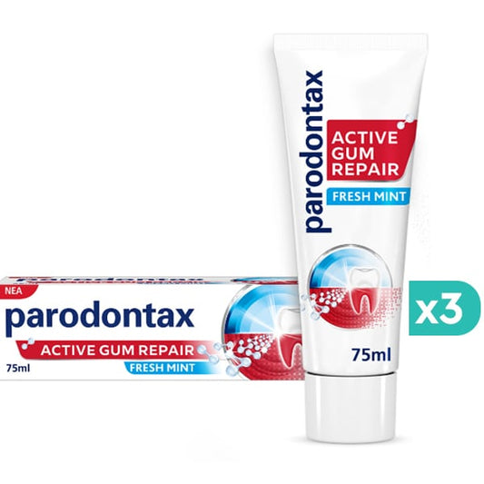 3x Parodontax Active Gum Repair Fresh Mint Toothpaste  3x75ml
