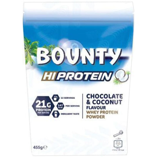 Bounty Hi Protein Chocolate & Coconut Whey Protein Powder  455gr