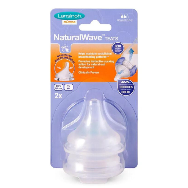 Lansinoh NaturalWave™ Medium Flow Teat  2 copë