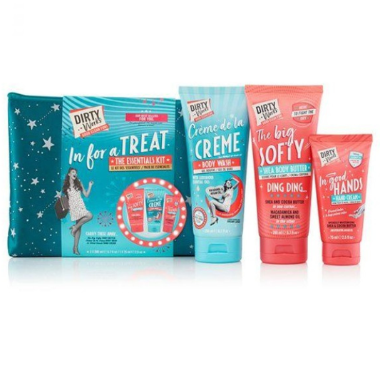 Dirty Works In For A Treat The Essentials Kit with Body Wash, 200ml, Body Butter, 200ml & Hand Cream, 75ml  1 set