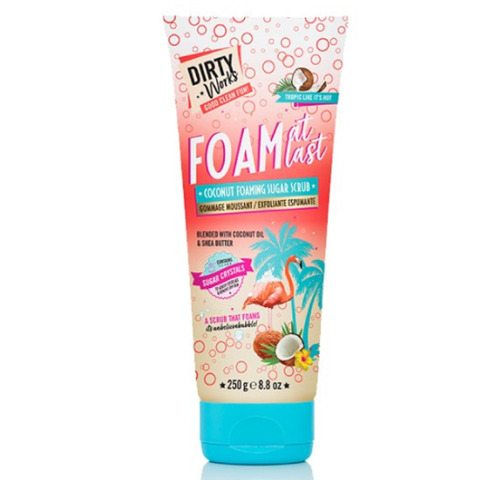 Dirty Works Foam At Last Coconut Foaming Sugar Scrub  250g
