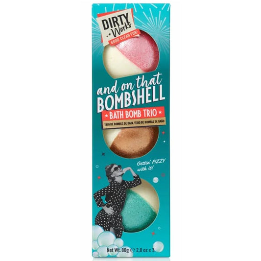 Dirty Works And On That Bombshell Bath Bomb Trio  3x80g