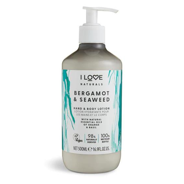 I Love Naturals Hand & Body Lotion Bergamot & Seaweed  500 ml