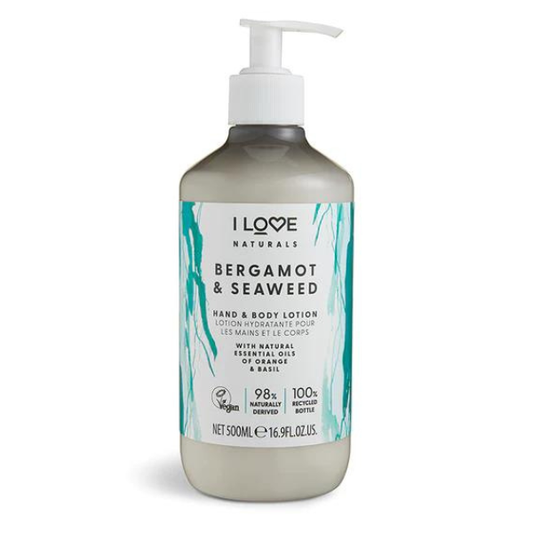 I Love Naturals Hand & Body Lotion Bergamot & Seaweed  500 ml