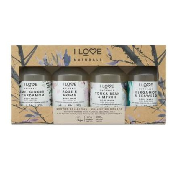 I Love Naturals Shower Collection, 4x100ml  1 set