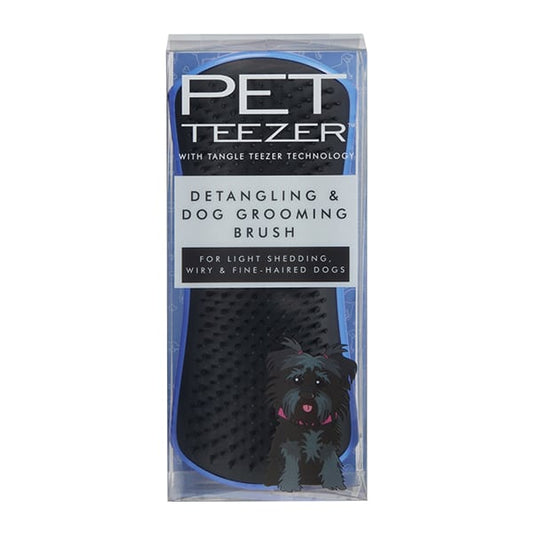 Pet Teezer Detangling & Dog Grooming Brush Medium-Large  1 copë - Blu - Gri
