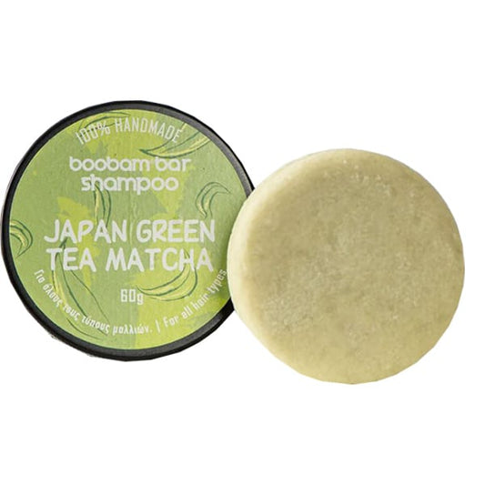 Boobam Shampoo Bar Japan Green Tea Matcha for All Hair Types  60g