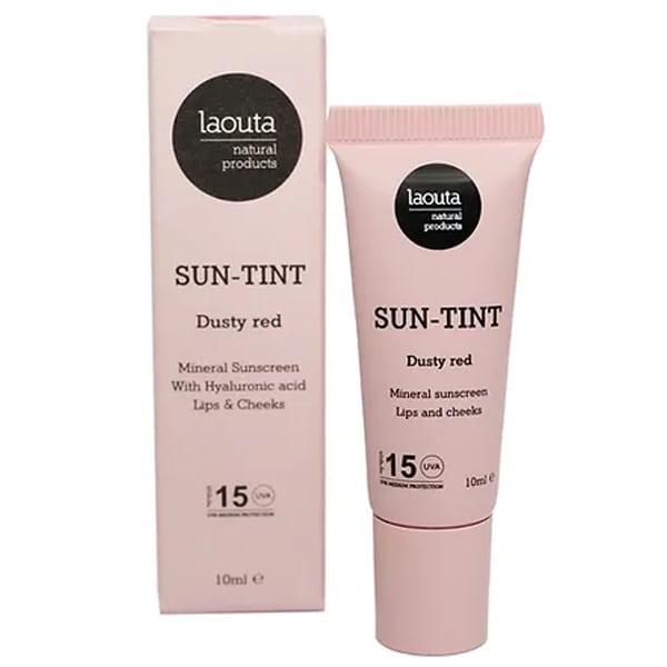 Laouta Natural Products Sun-Tint Dusty Red Lips & Cheeks Balm SPF15  10 ml