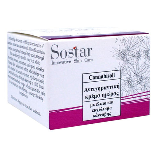 Sostar Canabisoil Anti-Aging Day Cream Anti Aging Day Cream with Hemp Oil & Extract  50 ml
