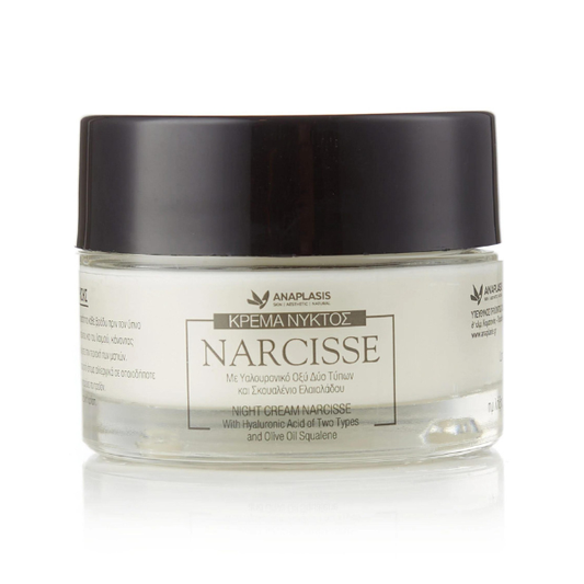 Anaplasis Narcisse Night Cream with Two Types of Hyaluronic Acid and Olive Oil Squalene  50 ml