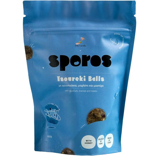 Sporos Tsoureki Balls Energy Balls with Hazelnut & Machlepi & Mastic  105g