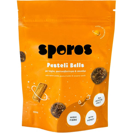 Sporos Pasteli Balls Energy Balls with Tahini & Peanut Butter & Sesame  105g