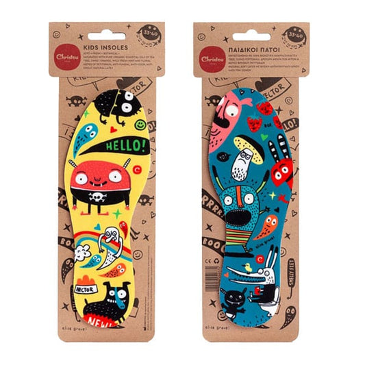 Christou Deodorising Kids Insoles Coloured Monsters  1 palë