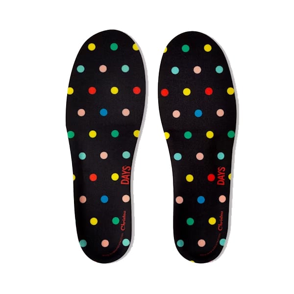 Christou Days Comfy Anatomical Kids Insoles Polka Dots  1 palë - 002 E zezë