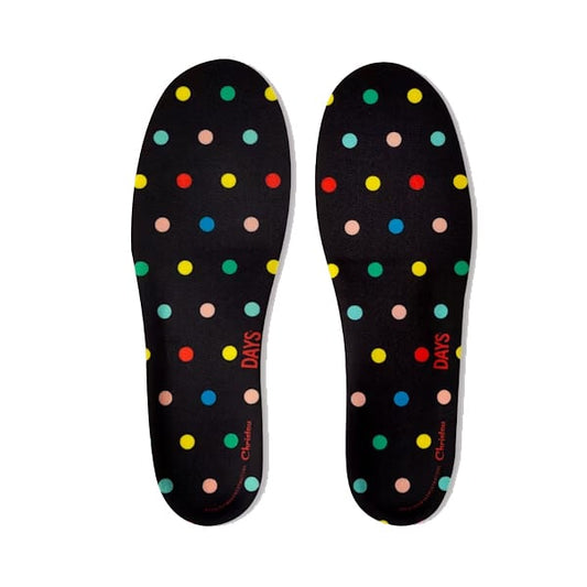 Christou Days Comfy Anatomical Kids Insoles Polka Dots  1 palë - 002 E zezë