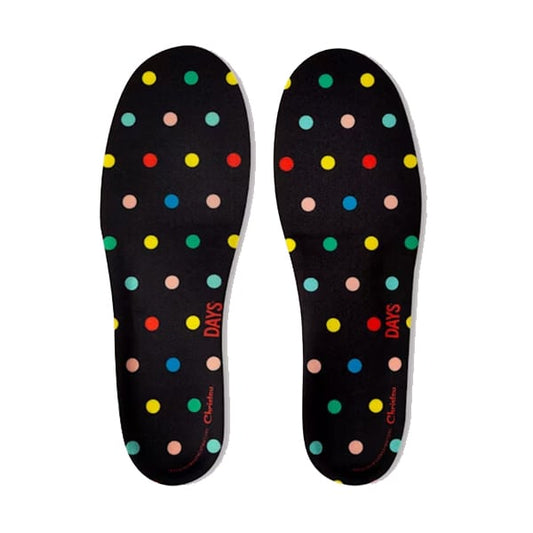 Christou Days Comfy Anatomical Adult Insoles Polka Dots  1 palë - 002 E zezë