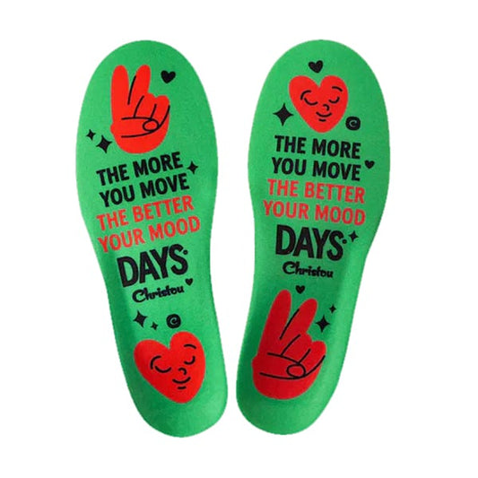 Christou Days Comfy Anatomical Adult Insoles Move Your Mood  1 palë - Jeshile