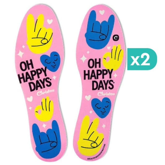 2x Christou Fresh Oh Happy Days Kids PiNk DeodorisiNg INsoles No.30-37  2x1 palë