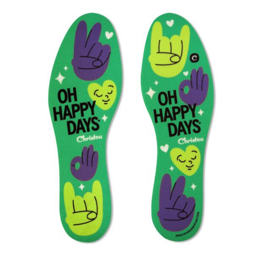 Christou Days Fresh Deodorising Adult Insoles Oh Happy Days 38-45  1 palë - Jeshile