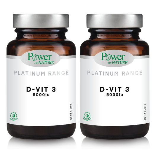 2x Power of Nature Platinum Range D-Vit3 5000iu  2x60tabs