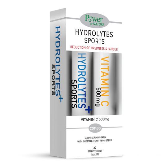 Power of Nature Combo Hydrolytes Sports, 20eff.tabs & Vitamin C 500mg, 20eff.tabs  1 set