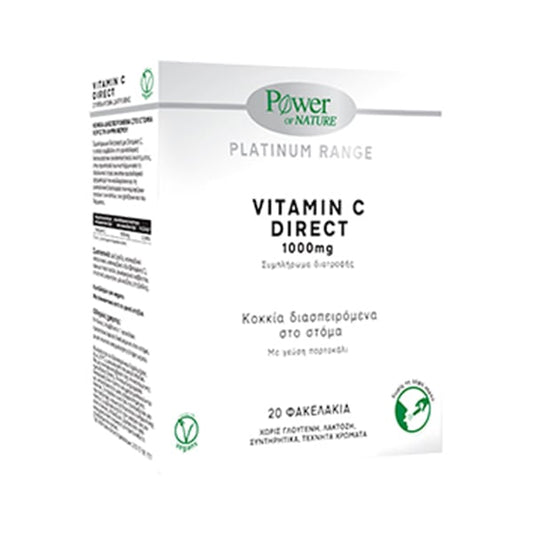 Power of Nature Platinum Range Vitamin C Direct 1000mg  20 shkopinj