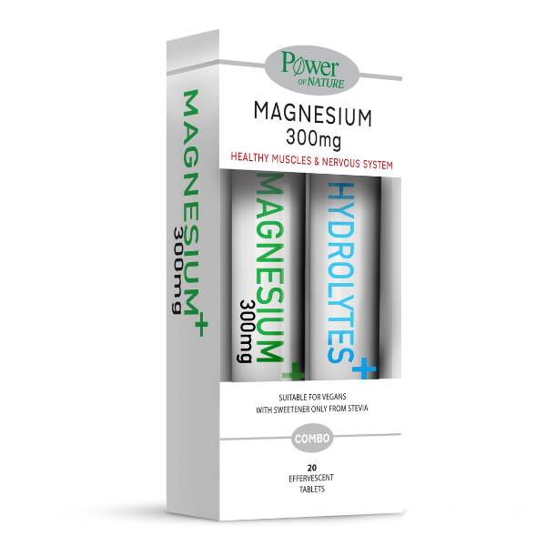 Power Of Nature Promo Magnesium 300mg, 20eff.tabs & Free Hydrolytes, 20eff.tabs  1 set