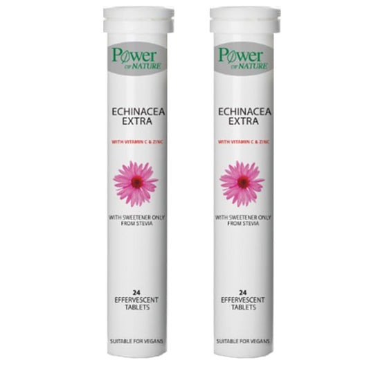 Power of Nature Promo Echinacea Extra 100mg with Vitamic C & Zinc, 2x20eff.tabs  1 set
