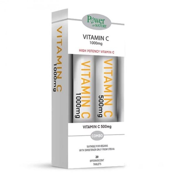 Power Of Nature Promo Vitamin C 1000mg, 20eff.tabs & Vitamin C 500mg, 20eff. tabs  1 set