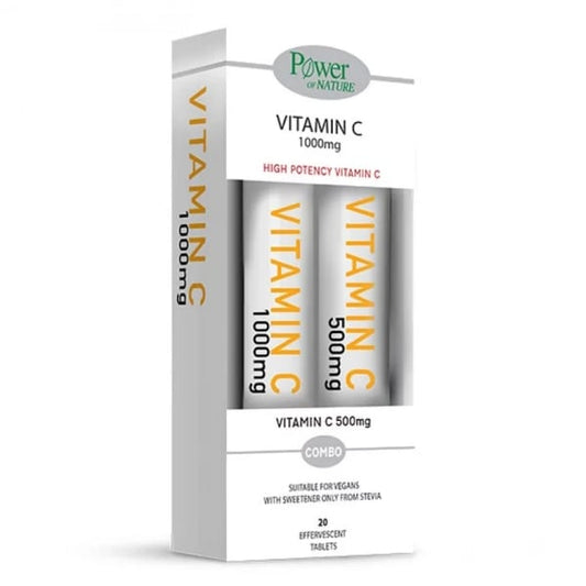 Power Of Nature Promo Vitamin C 1000mg, 20eff.tabs & Vitamin C 500mg, 20eff. tabs  1 set