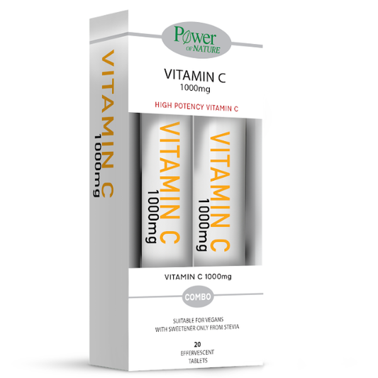 Power of Nature Combo Vitamin C 1000mg Stevia  2x20 eff.tabs