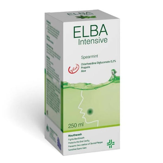 Elba Intensive Mouthwash Spearmint with Chlorhexidine 0.20%, Propolis & Aloe  250 ml
