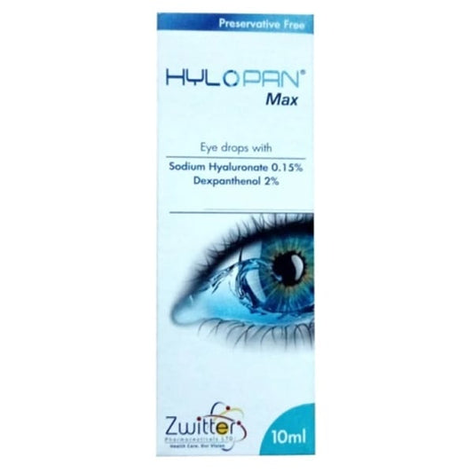 Zwitter Hylopan Max Eye Drops with Sodium Hyaluronate 0,15% & Dexpanthenol 2%  10 ml