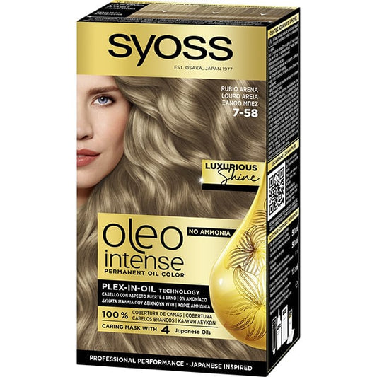 Syoss Oleo Intense Permanent Oil Color No.7-58 Blonde Beige  1 copë