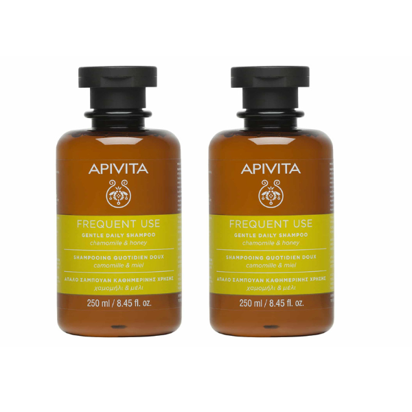 2 x Apivita Gentle Daily Shampoo with Chamomile & Honey  2x250ml