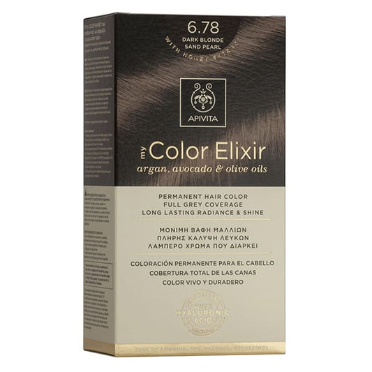 Apivita My Color Elixir Permanent Hair Color No 6.78 Dark Blonde Sand Pearl  1 copë