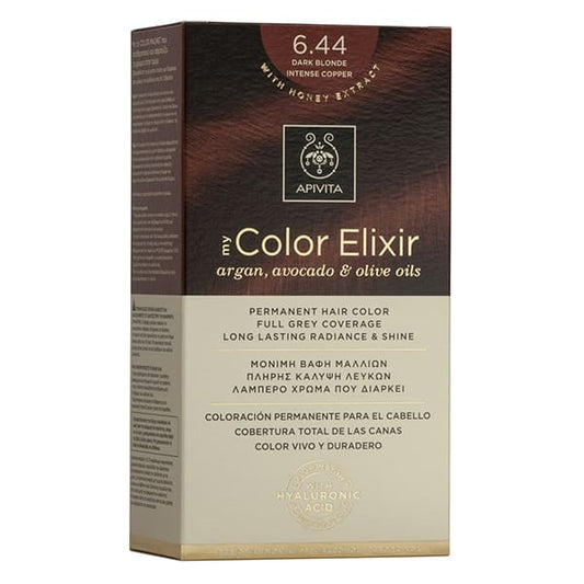 Apivita My Color Elixir Permanent Hair Color No 6.44 Dark Blonde Intense Copper  1 copë