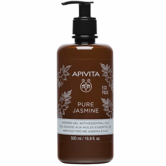 Apivita Eco Pack Pure Jasmine Shower Gel with Essential Oils  500 ml