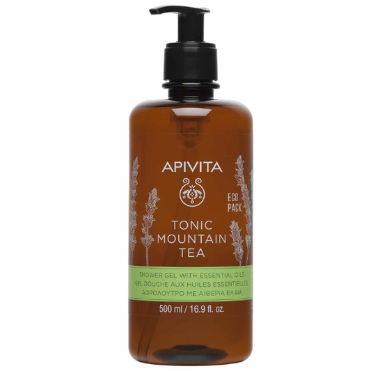 Apivita Eco Pack Tonic Mountain Tea Shower Gel with Essential Oils  500 ml