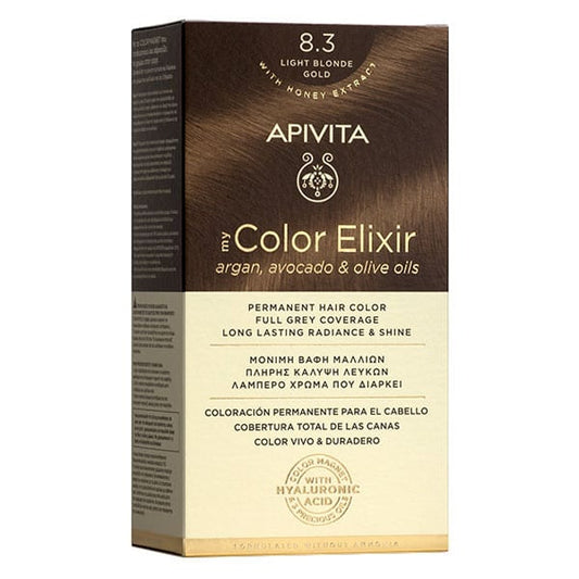 Apivita My Color Elixir PermaNeNt Hair Color No 8.3 Light BloNde Gold  1 copë