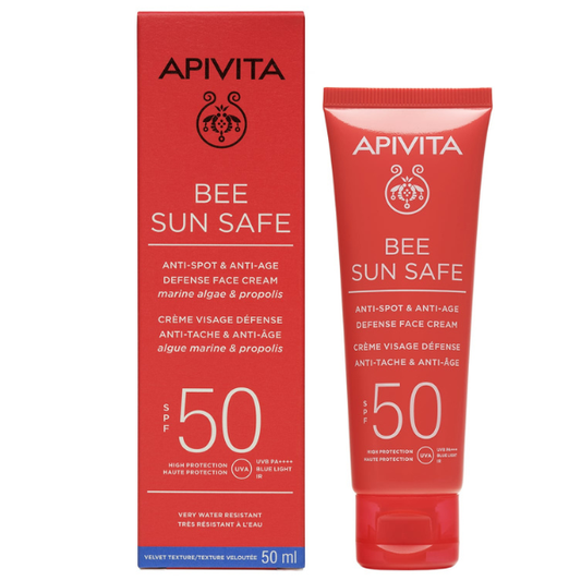 Apivita Bee Sun Safe Anti-Spot & Anti-Age Defense Face Cream SPF50  50 ml