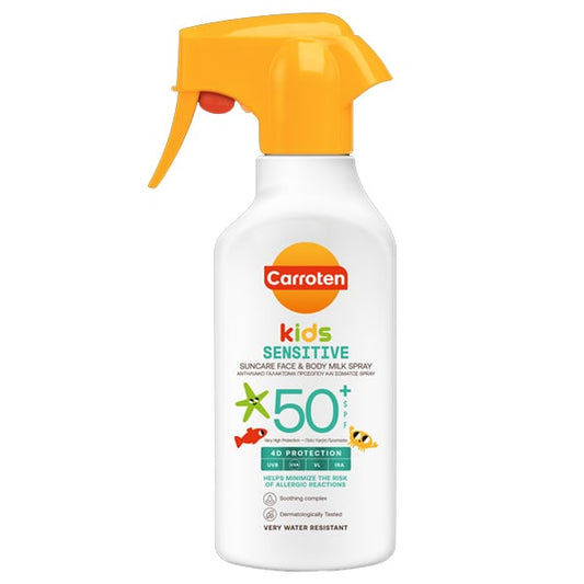 Carroten Kids Sensitive Suncare Face & Body Milk Spray 4D Protection SPF50+  270 ml