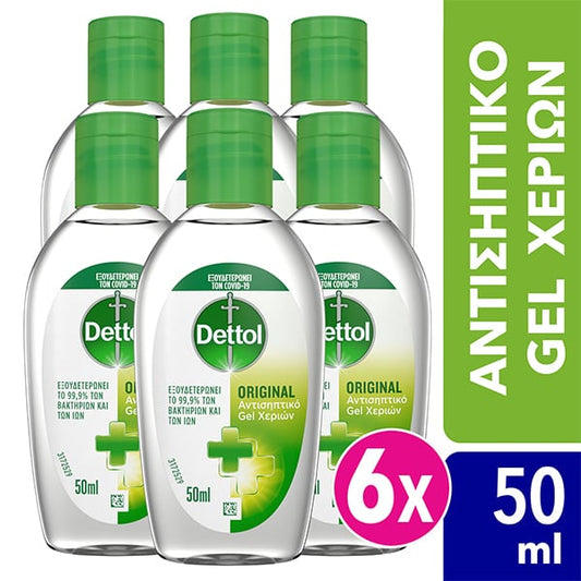 6 x Dettol Hand Sanitiser Gel  6 x 50ml
