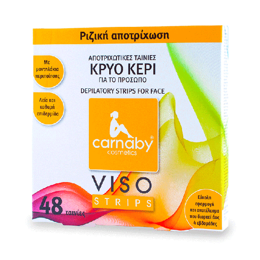 Carnaby Viso Strips Cold Wax Depilatory Strips for the Face  48 copë